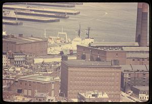 Looking toward Constitution Wharf from the Custom House Tower from Boston North End