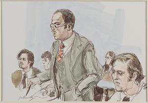Larry Johnson testifying, desegregation