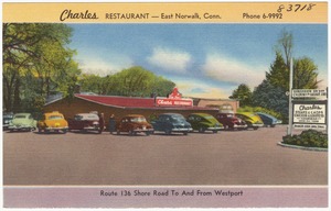 Charles Restaurant -- East Norwalk, Conn., Route 136 Shore Road to and from Westport.