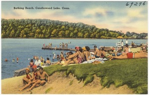 Bathing beach, Candlewood Lake, Conn.