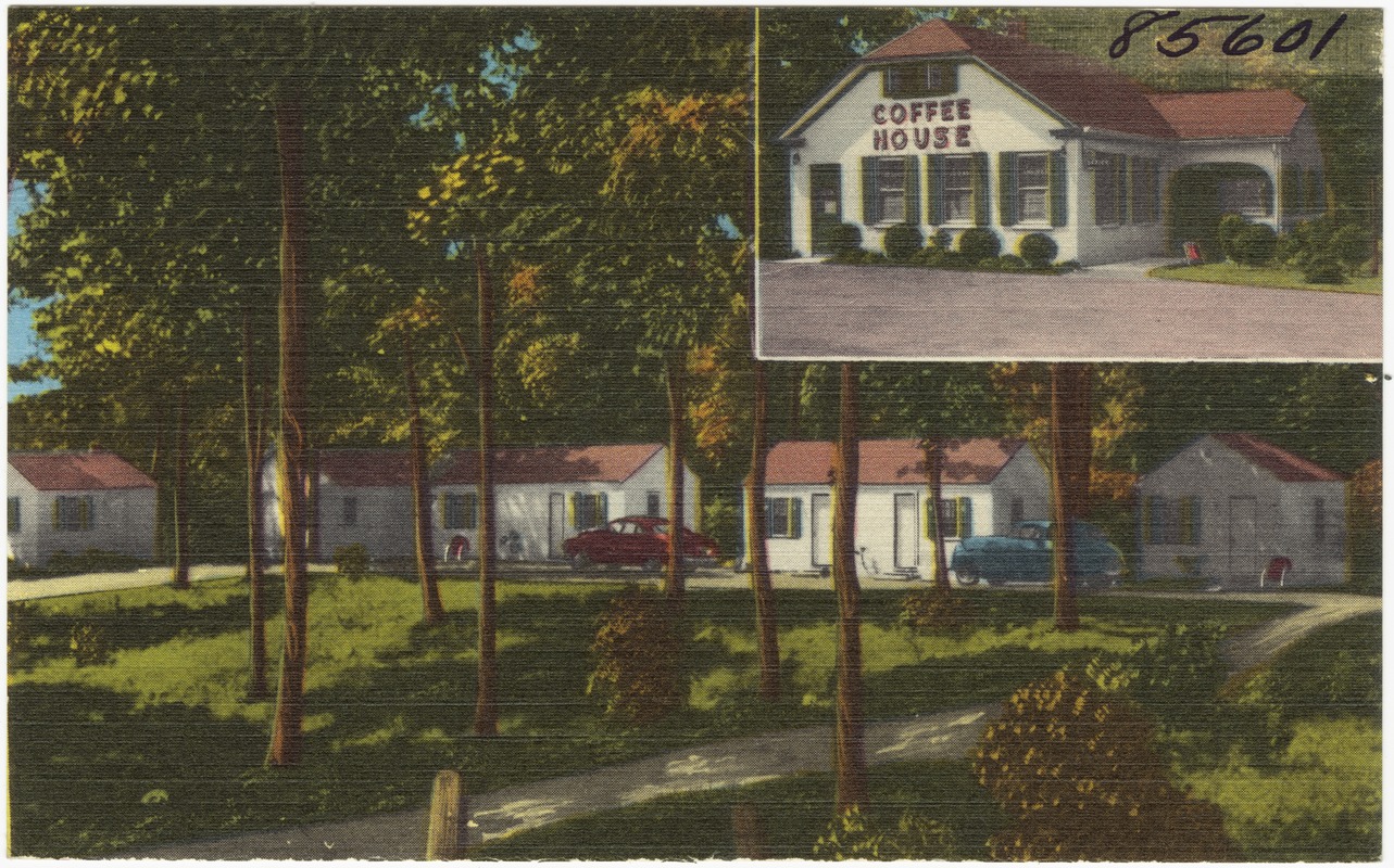 Modern Parkway Cabins. "A haven of rest for tourists and commercial." Routes U.S. 5 and Conn. 15, Meriden, Conn.
