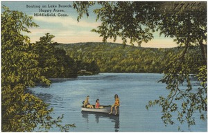 Boating on Lake Beseck, Happy Acres, Middlefield, Conn.