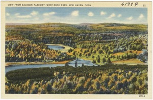 View from Baldwin Parkway, West Rock Park, New Haven, Conn.