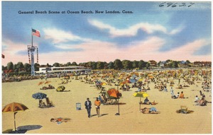 General beach scene at Ocean Beach, New London, Conn.