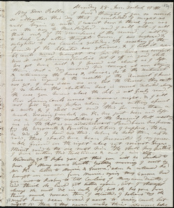 Letter from Mary Weston, [Weymouth, Mass.], to Deborah Weston, Monday 28 Jan. [1839], 3 o'clock p.m