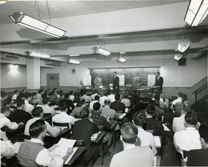 Early students in Boylston Street classroom