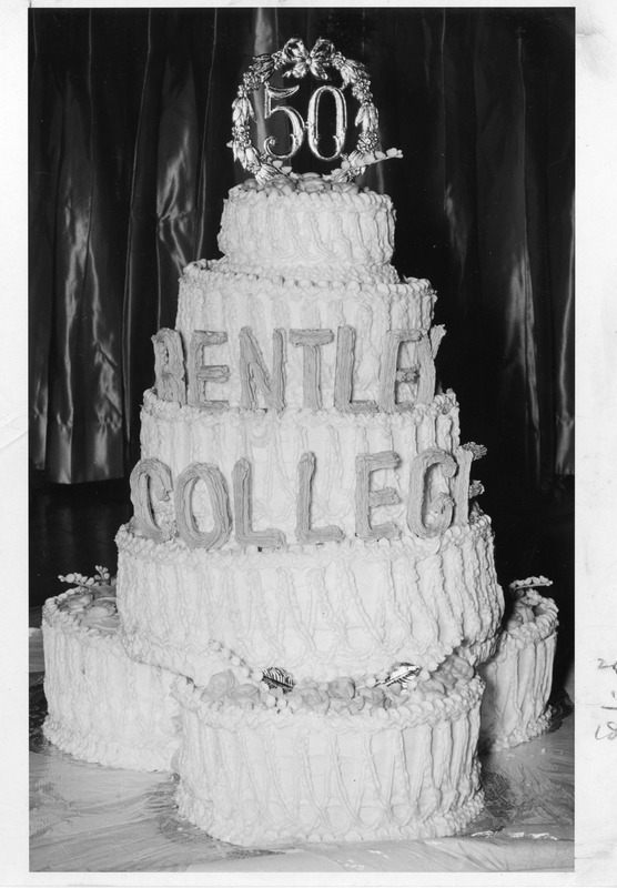 Cake at Bentley College 50th Anniversary Celebration