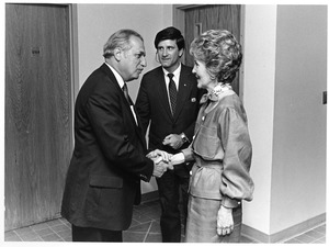 President Gregory Adamian and Nancy Reagan