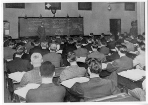 Early students in classroom
