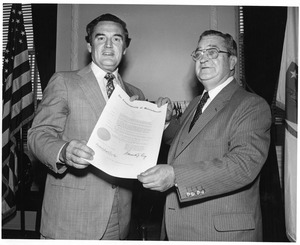 Governor Edward King and State Secretary Michael J. Connolly