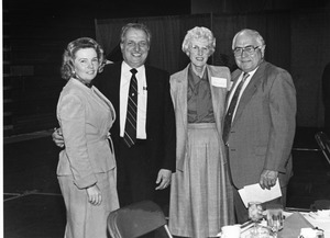 President & Mrs. Adamian with [?] at dinner for Dean Rae Anderson, 1987