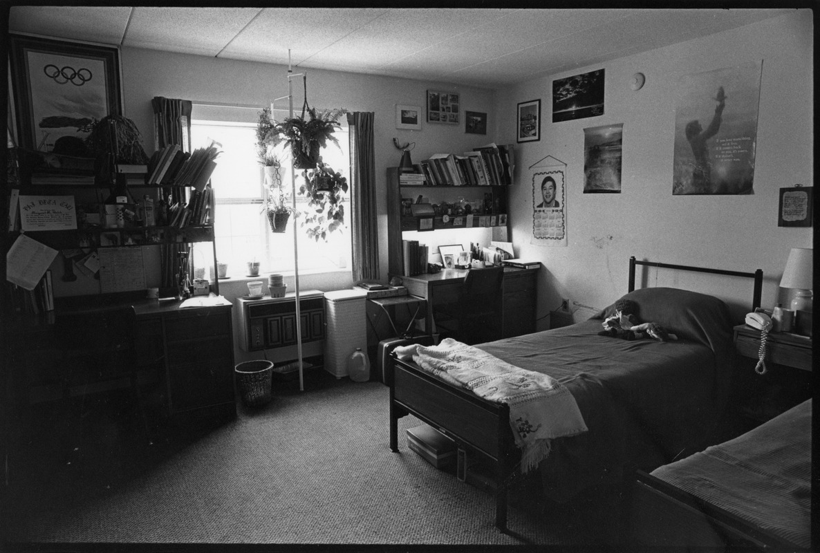 View of dormitory room ca. 1970's