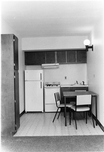 Kitchenette in dormitory, ca 1970's
