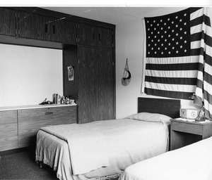 Decorated dormitory room