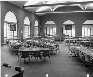Student center dining hall in 1972