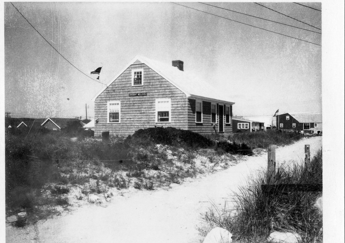 Beach cottage, possibly called Eight Bells