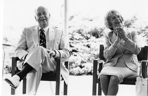 President Thomas Morison and his wife Verna at dedication of Morison Hall