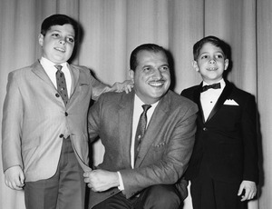 President Gregory Adamian and sons at 1971 Talent Show