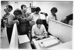 Group in early computing lab