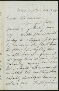 Letter from Nathaniel Topliff Allen, West Newton, [Mass.], to William Lloyd Garrison, Mar[ch] 7 / [18]75