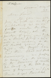 Letter from Abba May Alcott, Concord, [Mass.], to William Lloyd Garrison, May 16th, [18]75