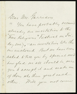 Letter from Ednah Dow Littlehale Cheney, Boston, [Mass.], to William Lloyd Garrison, May 30 / [18]76