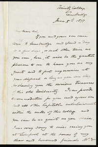 Letter from James Stuart, Trinity College, Cambridge, [England], to William Lloyd Garrison, June 5th, 1877