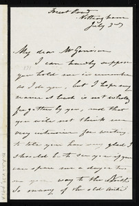Letter from Frances Armstrong, Forest Pond, Nottingham, [England], to William Lloyd Garrison, July 2nd, [1877]