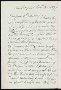 Letter from William Ashley, Newburyport, [Mass.], to William Lloyd Garrison, Dec. 30, 1877