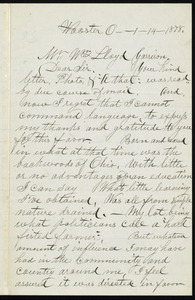 Letter from Albert McFadden, Wooster, O[hio], to William Lloyd Garrison, 1-14-1878