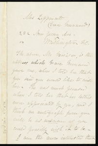 Letter from Henrietta Crosby Ingersoll, 511 4[th] St[reet], Washington, [D.C.], to William Lloyd Garrison, Jan. 16 / [18]78