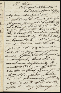 Letter from Joseph Lupton, The Elms, Chapel Allerton, Leeds, [England], to William Lloyd Garrison, April 20 / [18]78