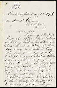 Letter from Andrew M. Bush, New Bedford, to William Lloyd Garrison, May 1st, 1879