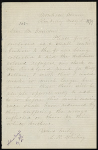 Letter from L. R. Whiting, Montrose Avenue, Roxbury, [Mass.], to William Lloyd Garrison, May 2, [1879]