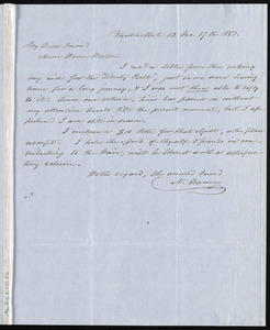 Letter from Nathaniel Barney, Nantucket, [Mass.], to Anne Warren Weston, 12 mo[nth] 17th [day] 1850