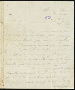 Letter from John Bowen Colthurst, Dripsey Castle, Coachford, Cork, [England], to William Lloyd Garrison, 28th Nov'r 1846