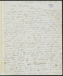 Letter from Benjamin Cowings, Cornish, N.H., to William Lloyd Garrison, July 4th, 1847