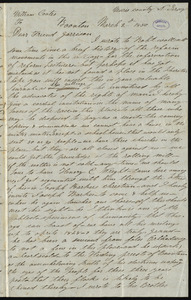 Letter from William Coates, Boonton, Morris County, N[ew] Jersey, to William Lloyd Garrison, March 2'd, 1850