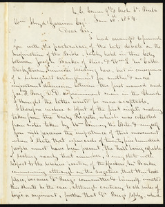 Letter from Thomas Curtis, N.E. Corner 9th & Arch St[reet], Phila, Pa, to William Lloyd Garrison, Jan. 10th, 1854