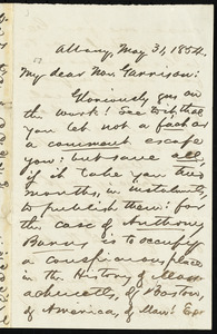 Letter from William Lusk Crandal, Albany, [N.Y.], to William Lloyd Garrison, May 31, 1854