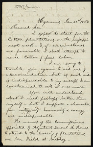 Letter from Francis Hinckly, Hyannis, to William Lloyd Garrison, Jan. 21st, 1864