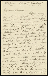Letter from Eliza Wigham, 5 Gray St., Edinburgh, [Scotland], to William Lloyd Garrison, 21 - 1 - [18]64