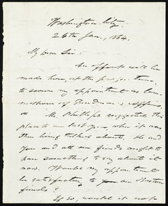 Letter from Martin Franklin Conway, Washington City, to William Lloyd Garrison, 24th Jan. 1864