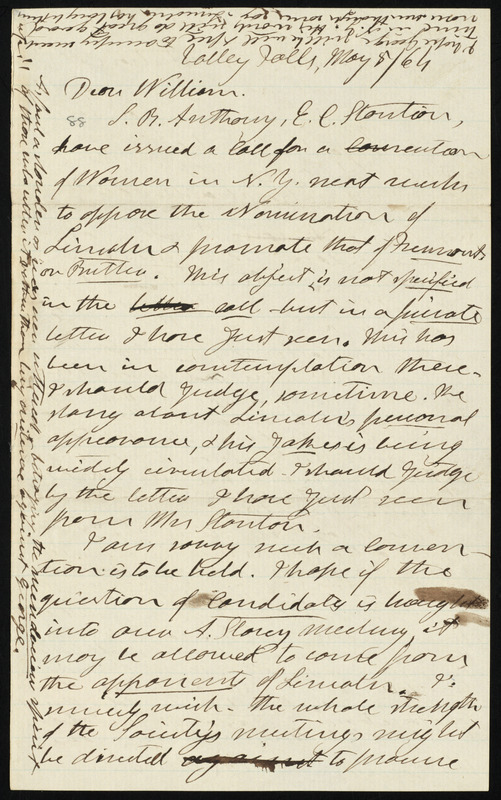 Letter From Henry Clarke Wright Valley Falls To William Lloyd Garrison May 8 1864 Digital 3514