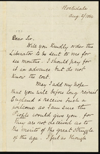 Letter from Helen P. Bright Clark, Rochdale, [England], to William Lloyd Garrison, Aug. 2 / 1864