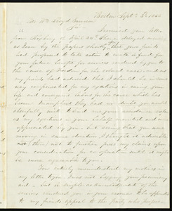 Letter from Aaron Cooley, Boston, [Mass.], to William Lloyd Garrison, Sept. 3'd, 1866