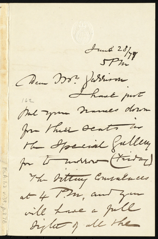 Letter from James Hayes Raper, to William Lloyd Garrison, June 28 / [18 ...
