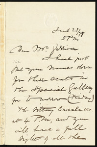 Letter from James Hayes Raper, to William Lloyd Garrison, June 28 / [18]77, 5 PM