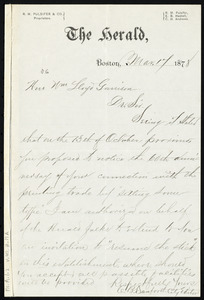 Letter from C. B. Danforth, Boston, [Mass.], to William Lloyd Garrison, Mar[ch] 17, 1878