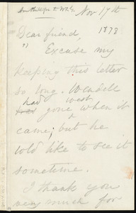 Letter from Ann Terry Greene Phillips, to William Lloyd Garrison, Nov. 17th, 1878